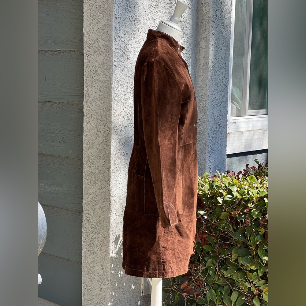 Vintage Brown Leather Suede Jacket - Picture 2 of 6